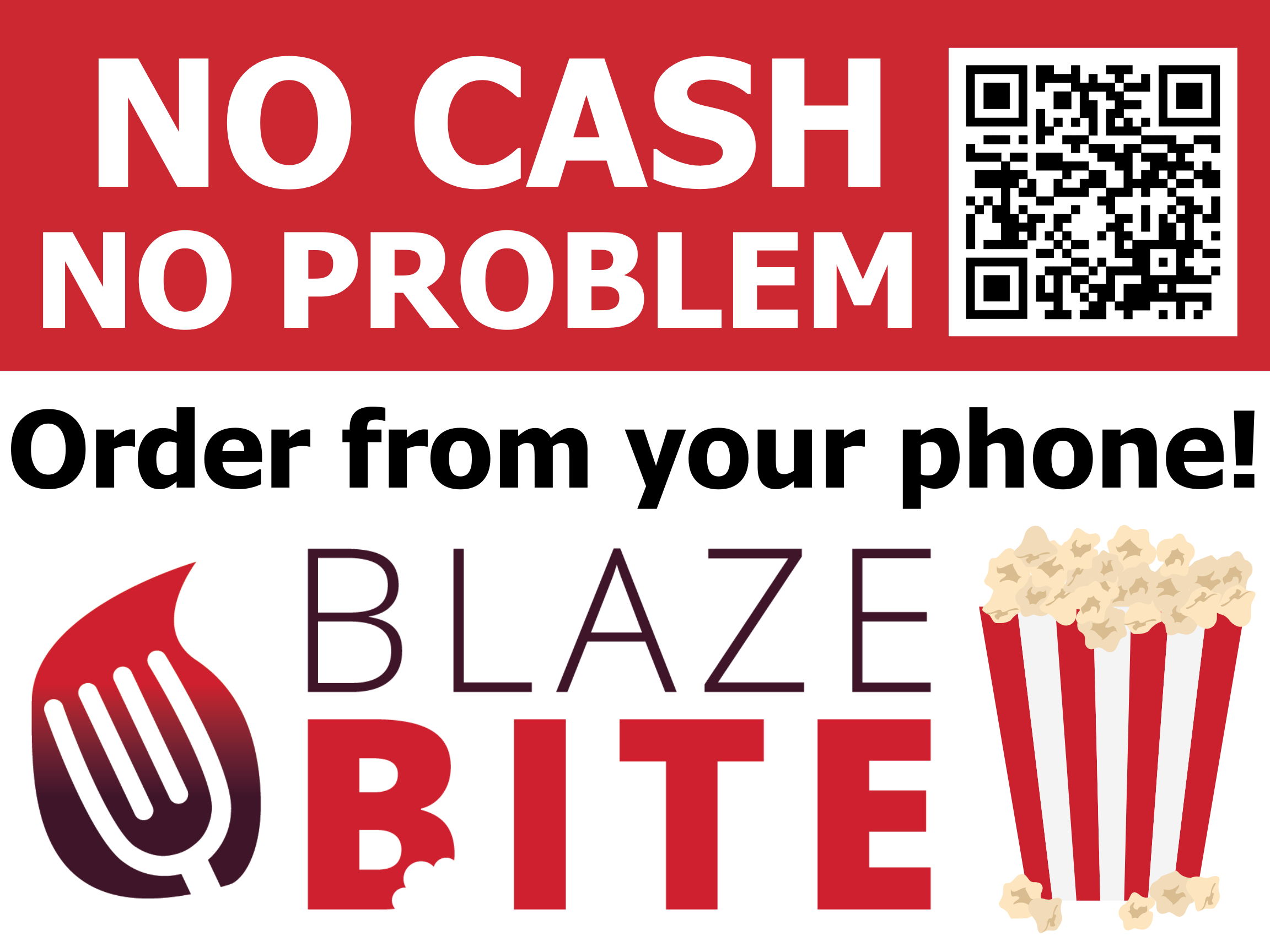 No Cash, No Problem — Yard Sign