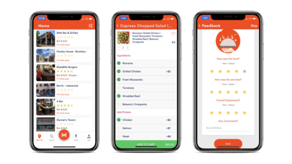 BlazeBite digitizes menus for mobile ordering. 