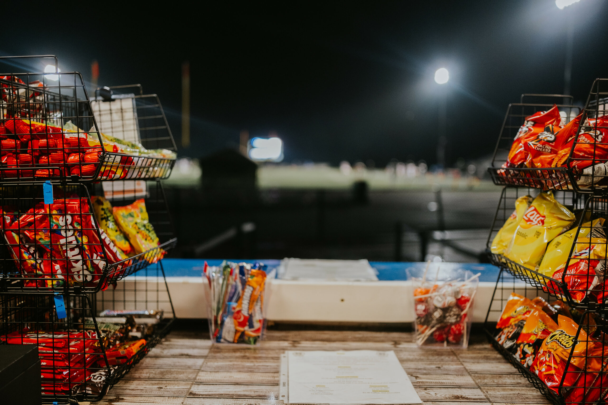 Chips clear with field in background