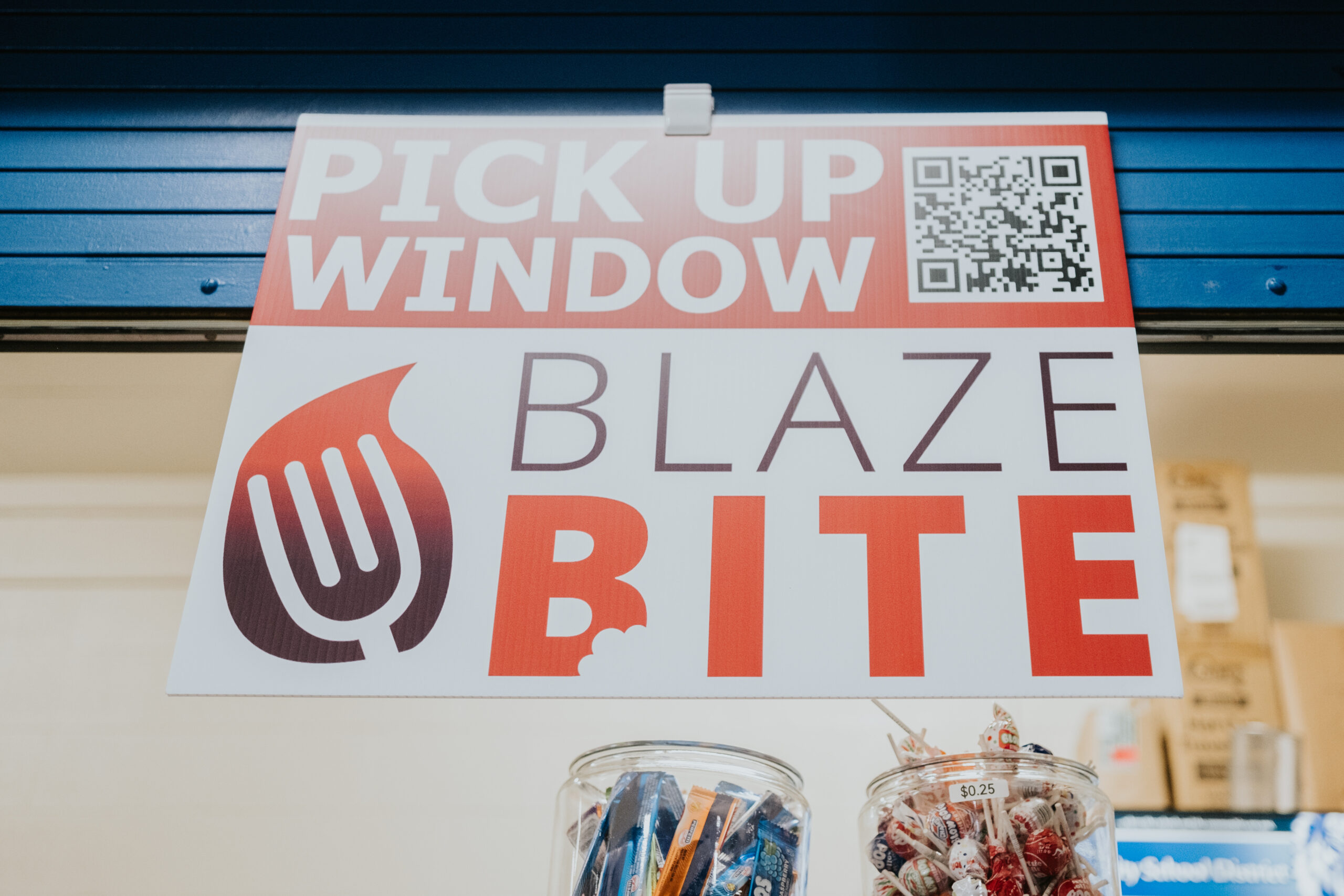 Concession stand pick up window